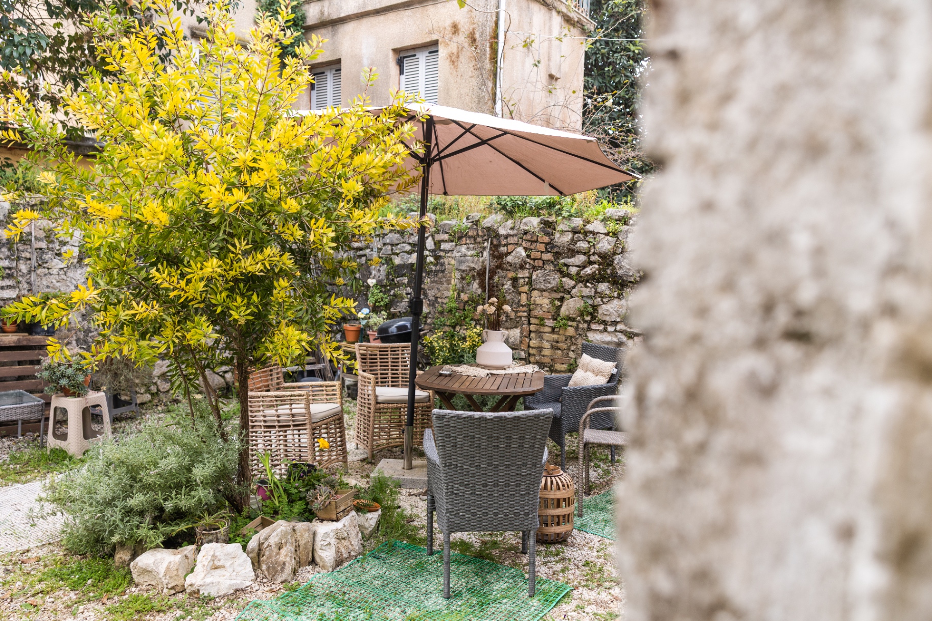 Private backyard