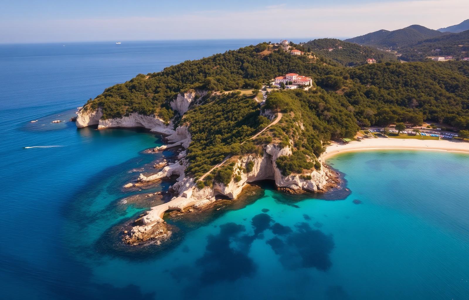 The Corfu coastline